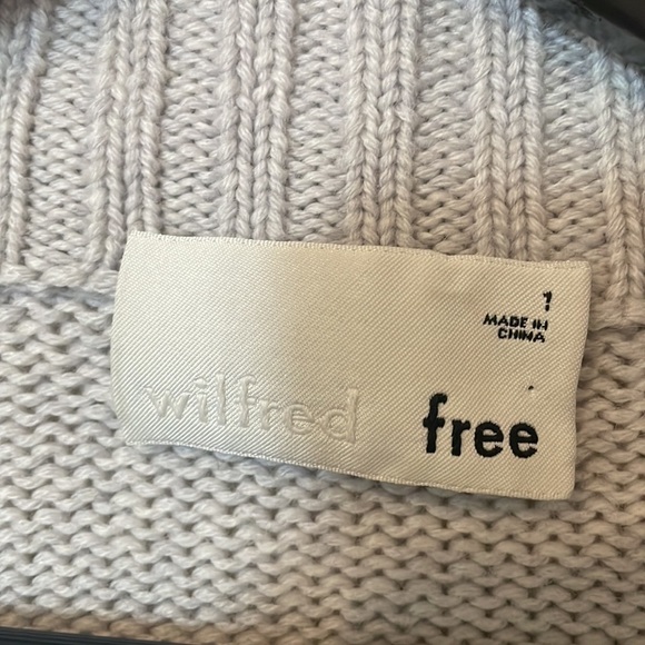 Wilfred Free Gray Merino Wool Velzen Cardigan Oversized Sweater - Picture 2 of 10